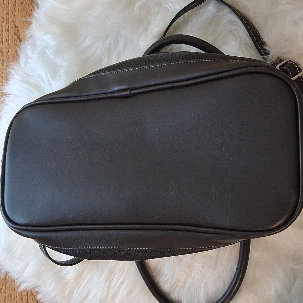 London Fog Blackbrown/Brown Satchel Crossbody Handbag - Picture 11 of 11